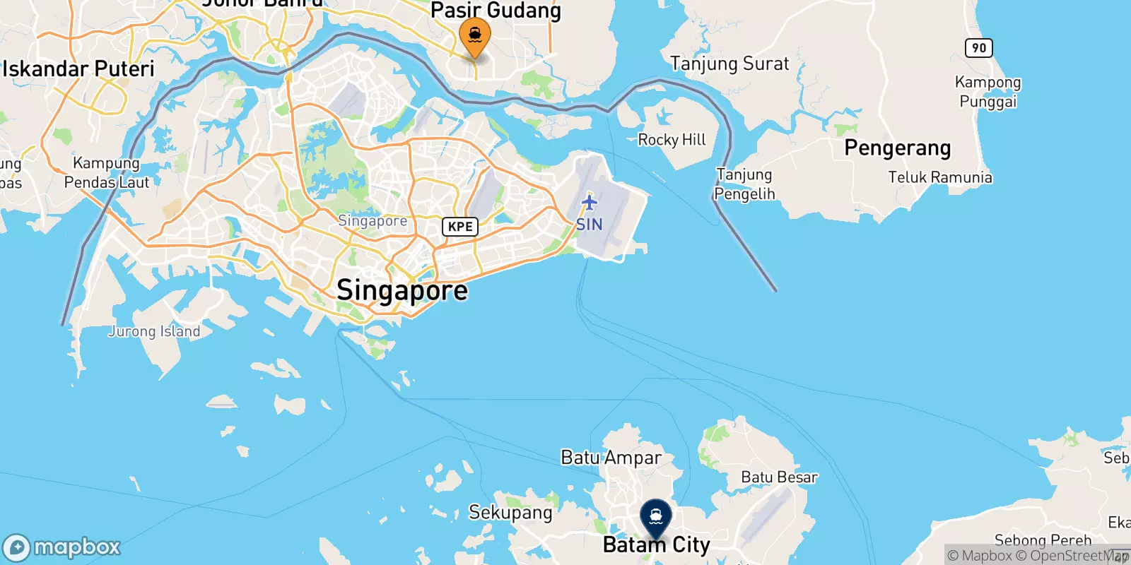 Traghetti dalla Malesia per Batam