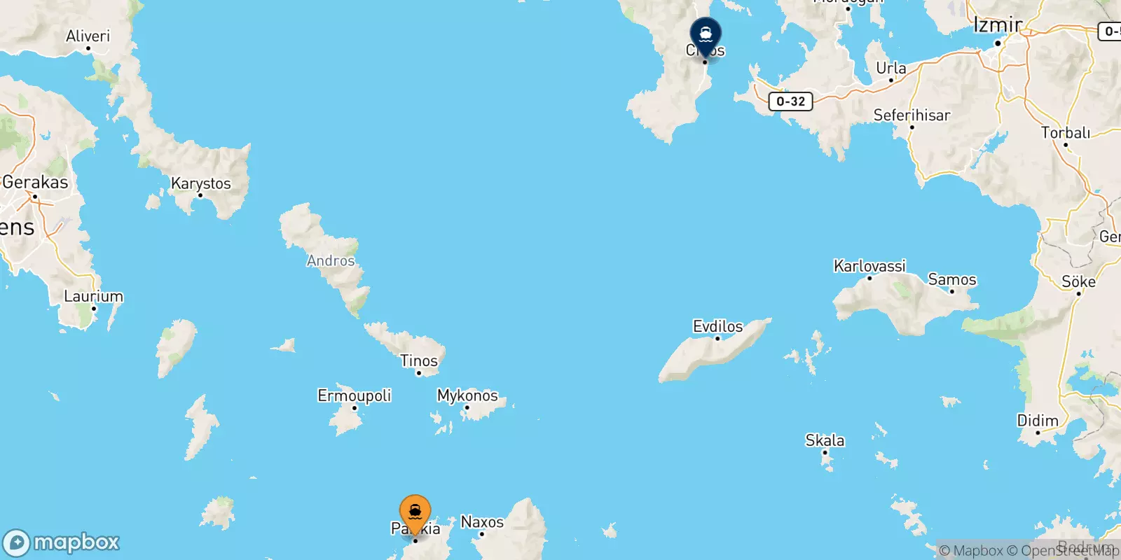 Traghetti da Paros per Chios