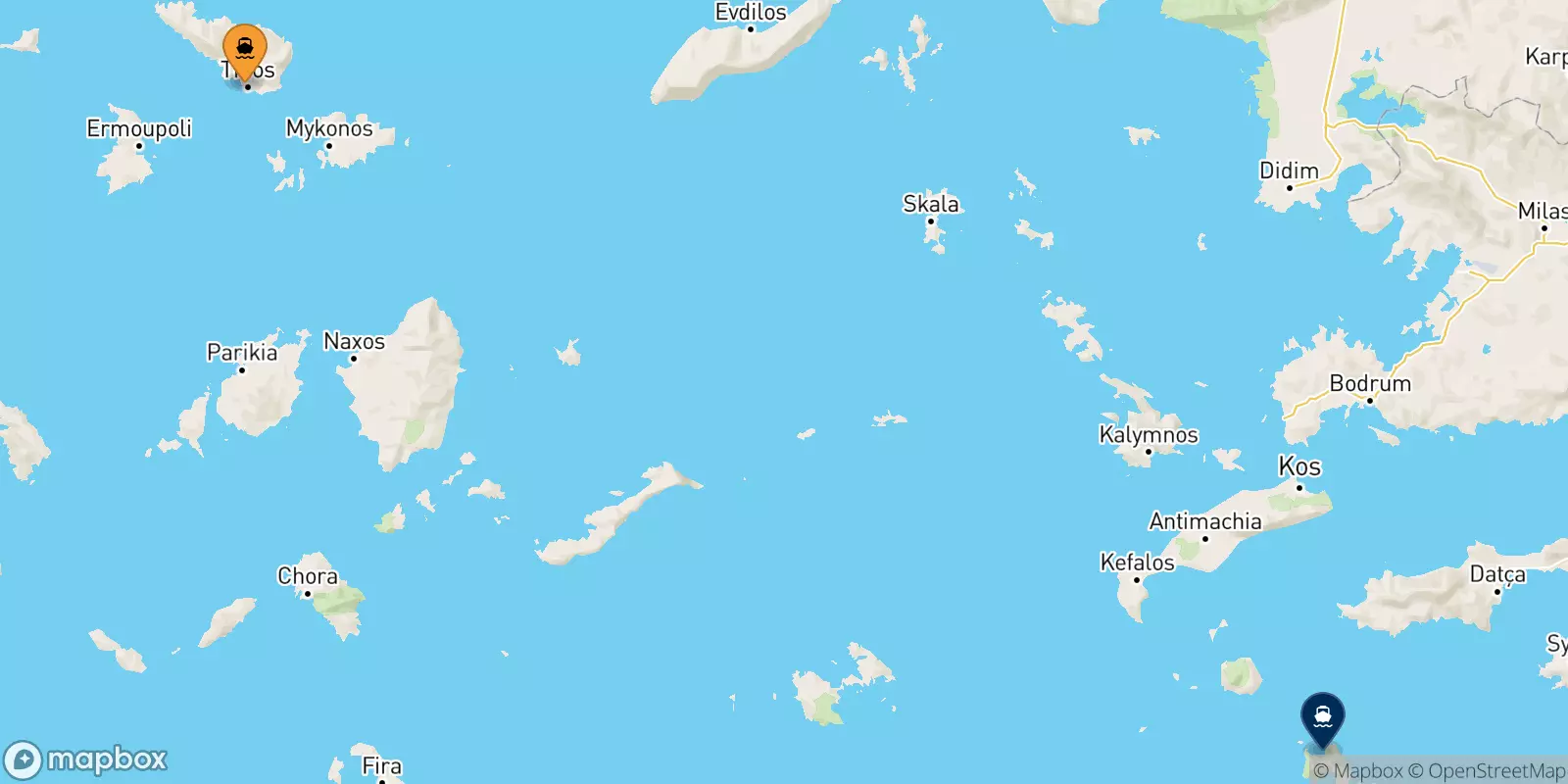 Traghetti da Tinos per Tilos Traghetti da Tinos per Tilos