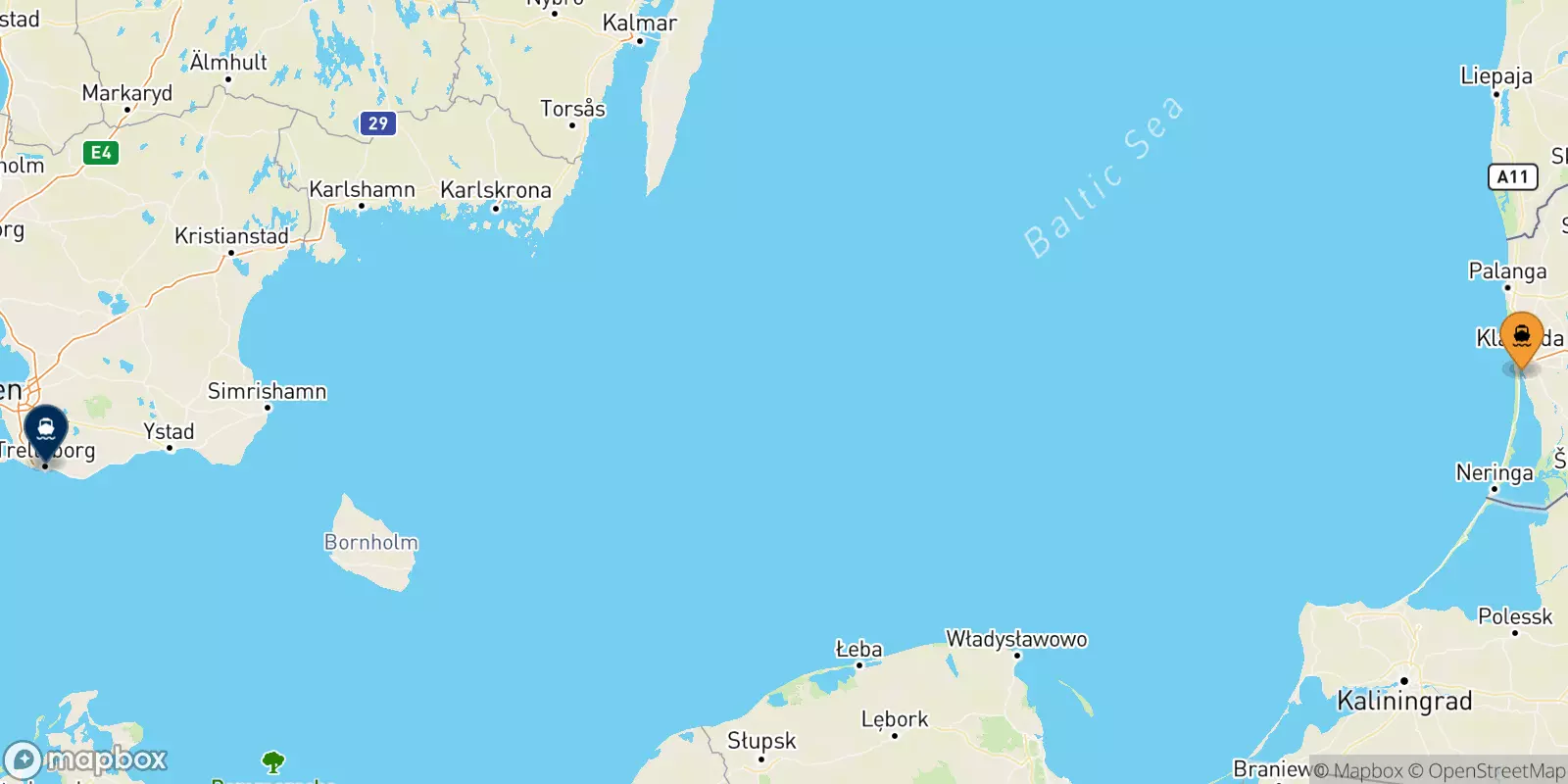 Traghetti dalla Lituania per Trelleborg