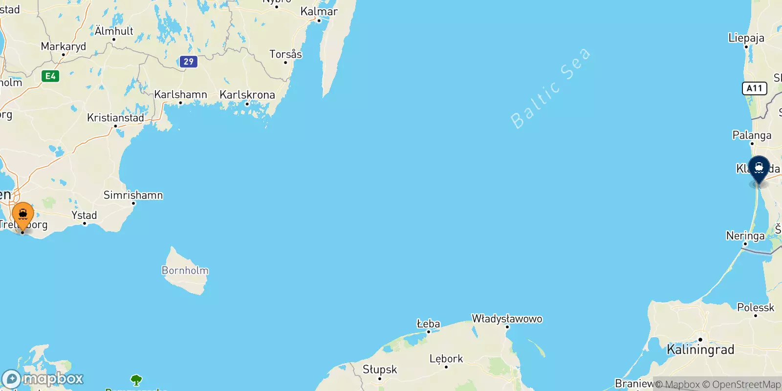 Traghetti da Trelleborg per la Lituania