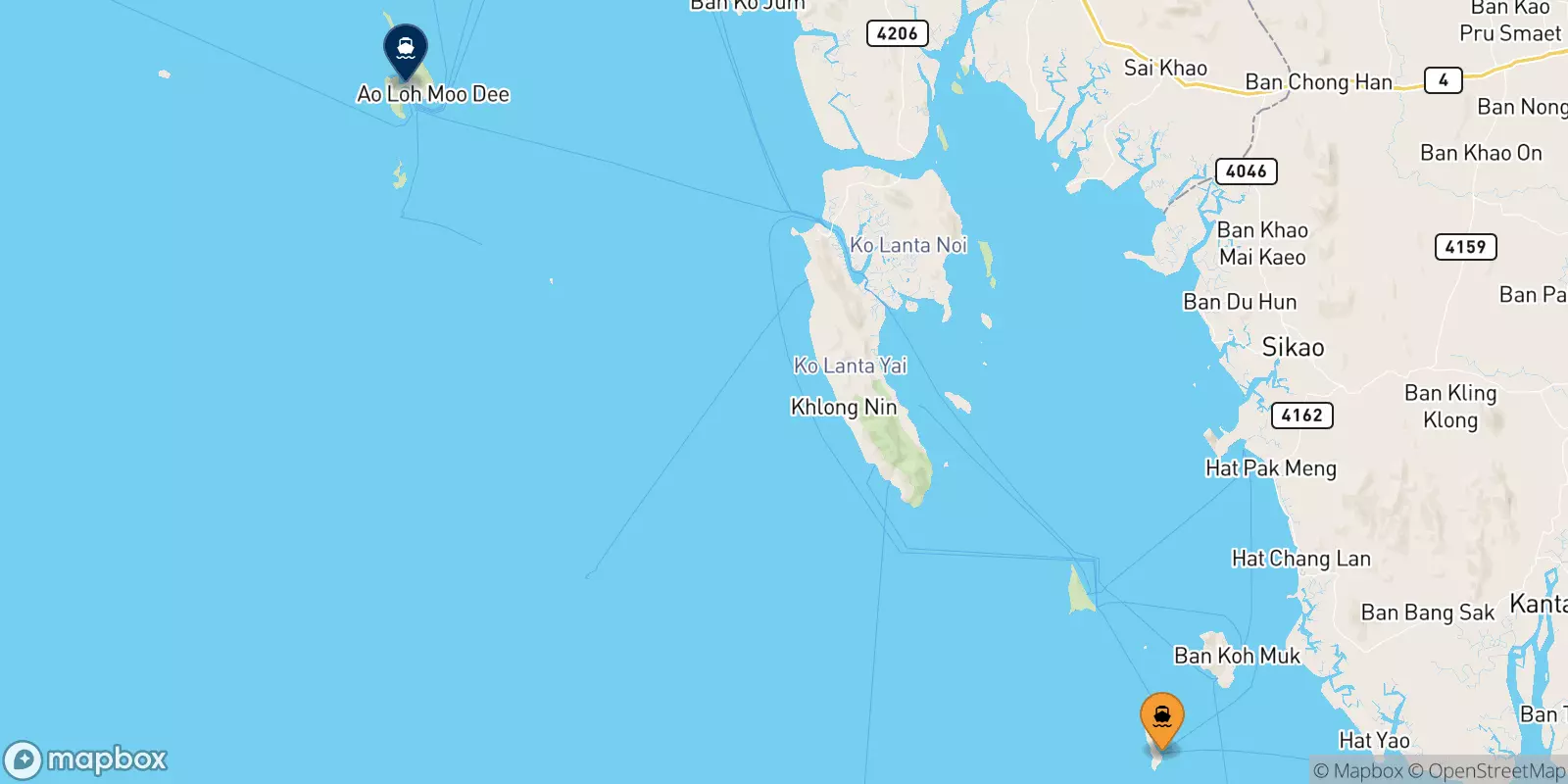 Traghetti da Koh Kradan Beach per le Isole Phi Phi