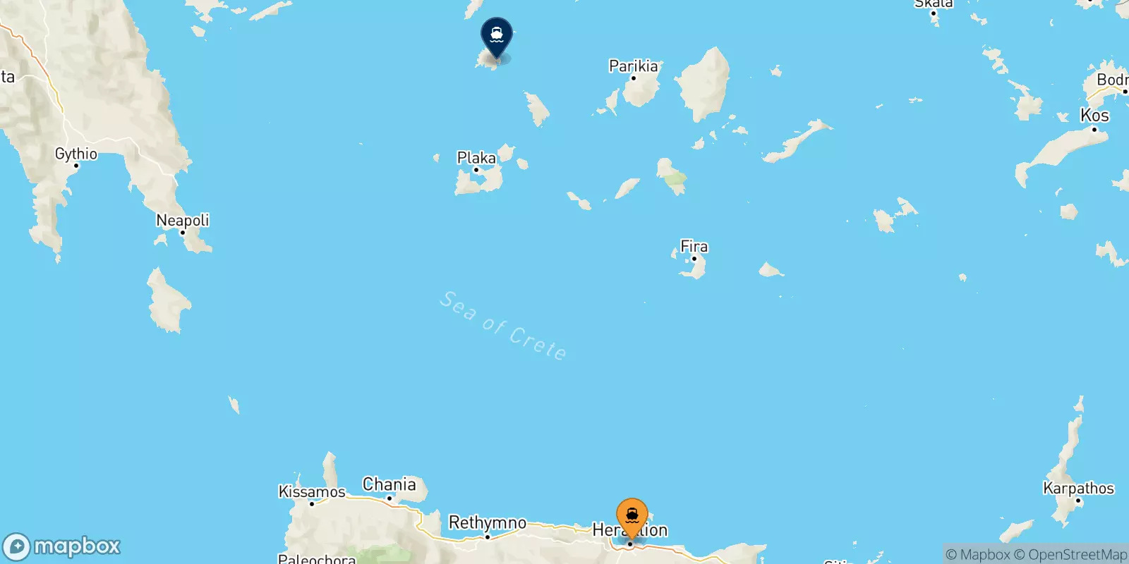 Traghetti da Creta per Serifos