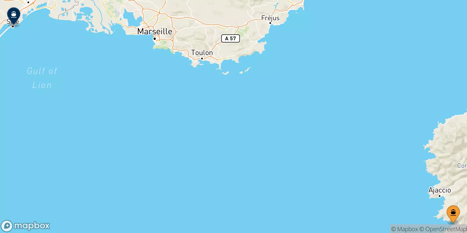 Traghetti da Ajaccio per Sete