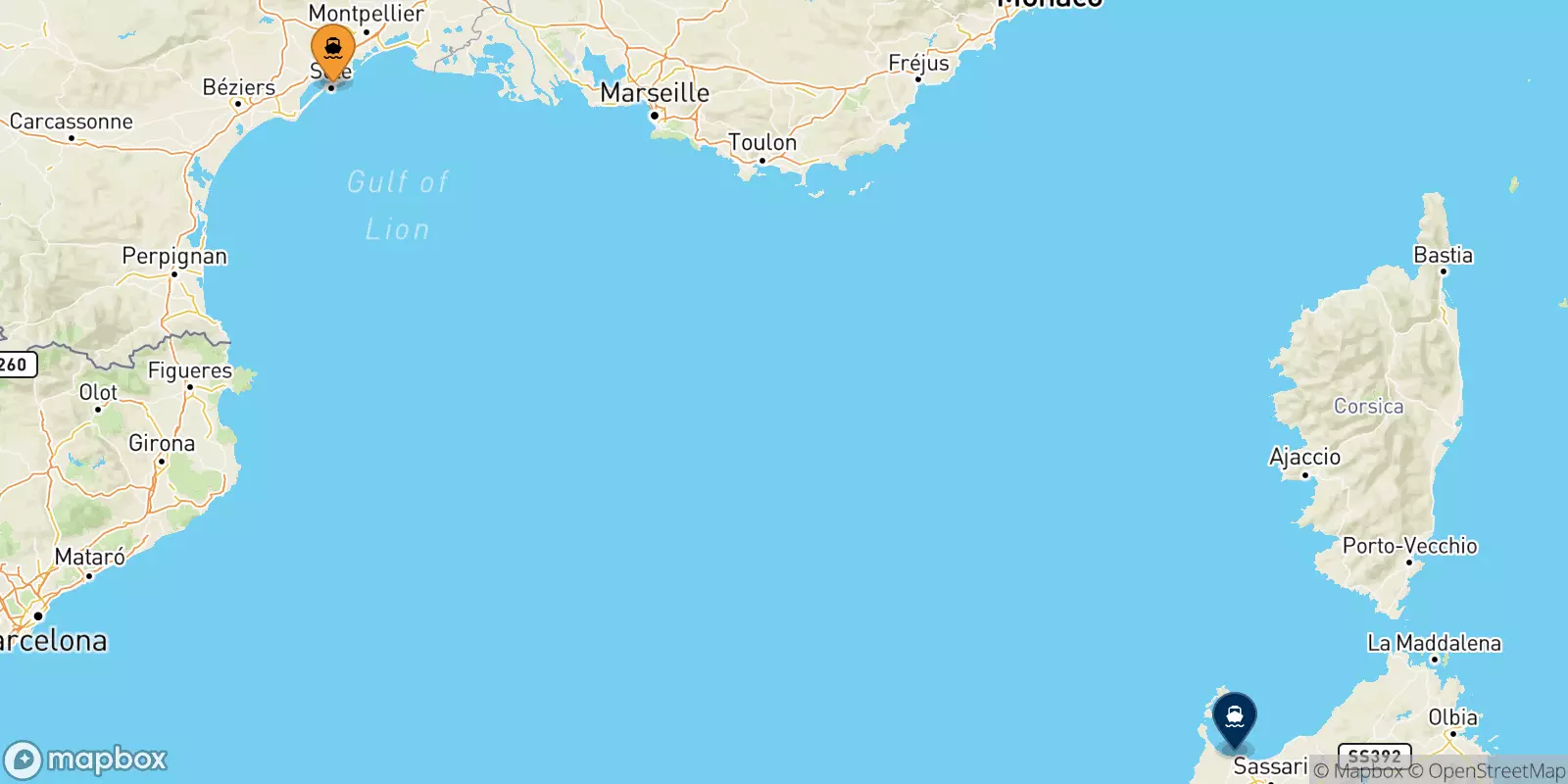 Traghetti da Sete per l'Italia