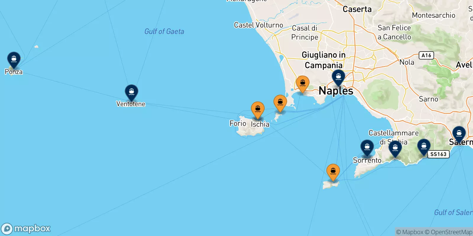 Traghetti dal Golfo Di Napoli