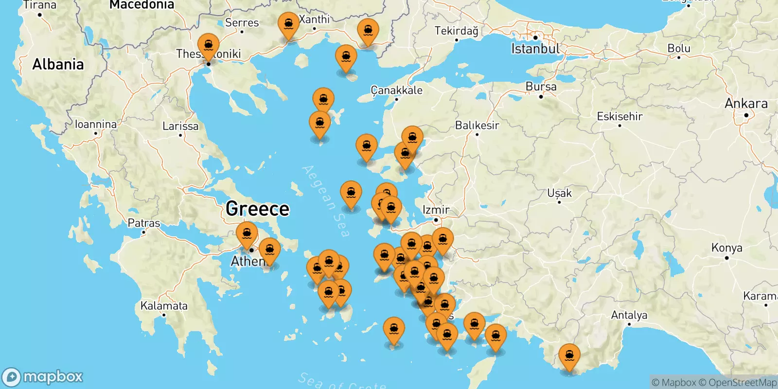 Traghetti per le Isole Egeo Nord Orientale