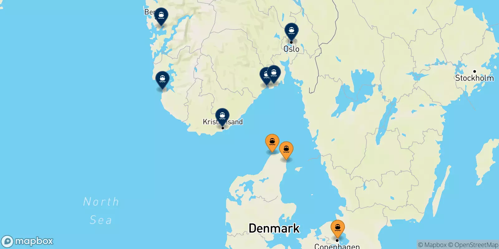 Traghetti dalla Danimarca per la Norvegia